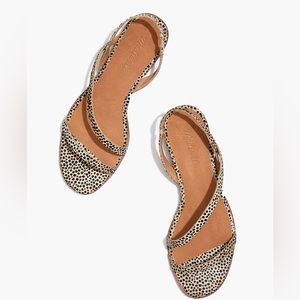 NWOB Madewell ‘The Heidi’ Slingback Sandal Spotted Calf Hair